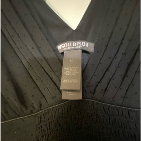 Black Bisou Bisou sleeveless empire waist dress size 10 - Picture 2 of 12